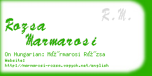 rozsa marmarosi business card